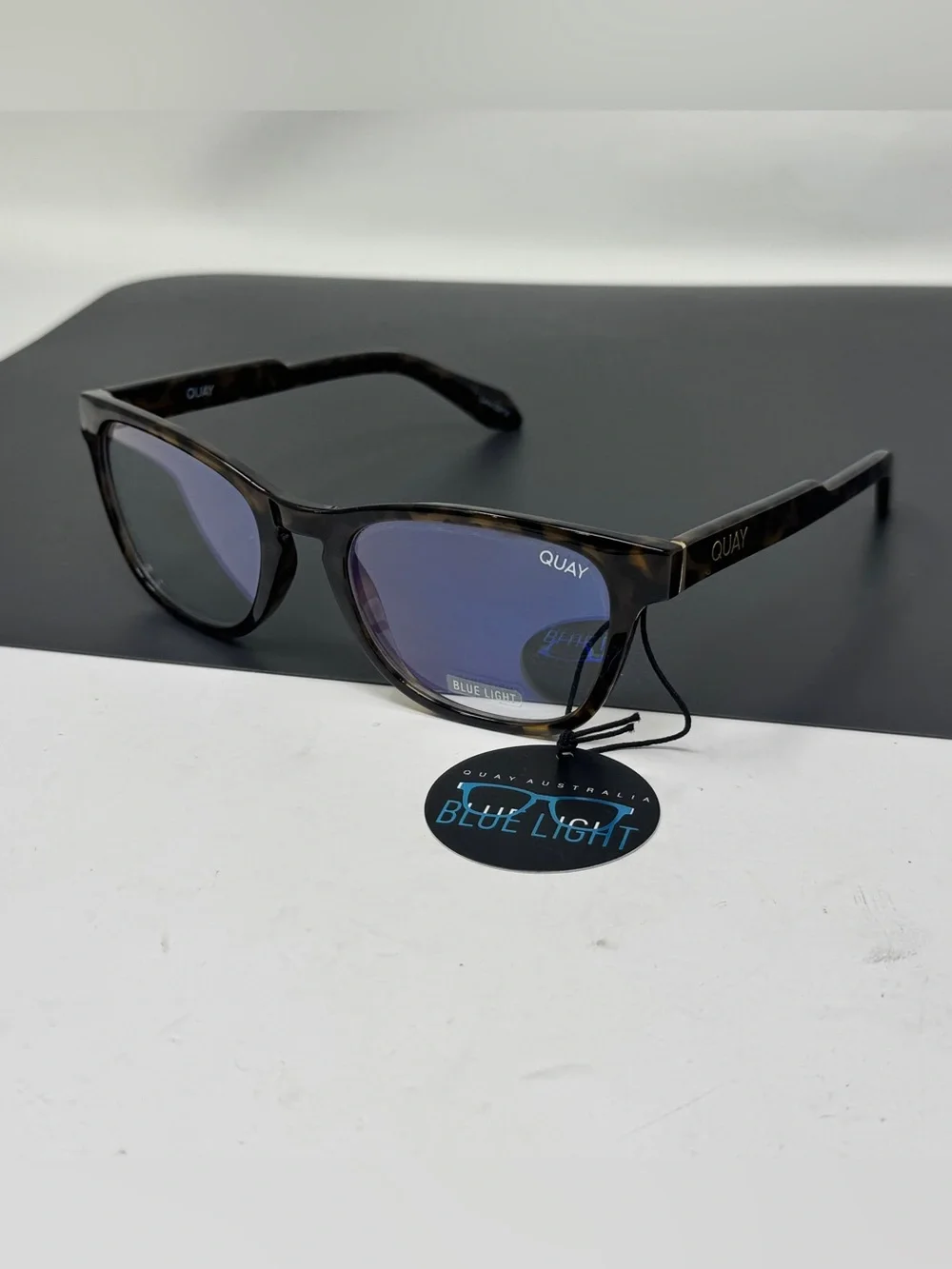 Quay Hardwire Mini Blue Light Glasses reading glasses tortoise 0.00